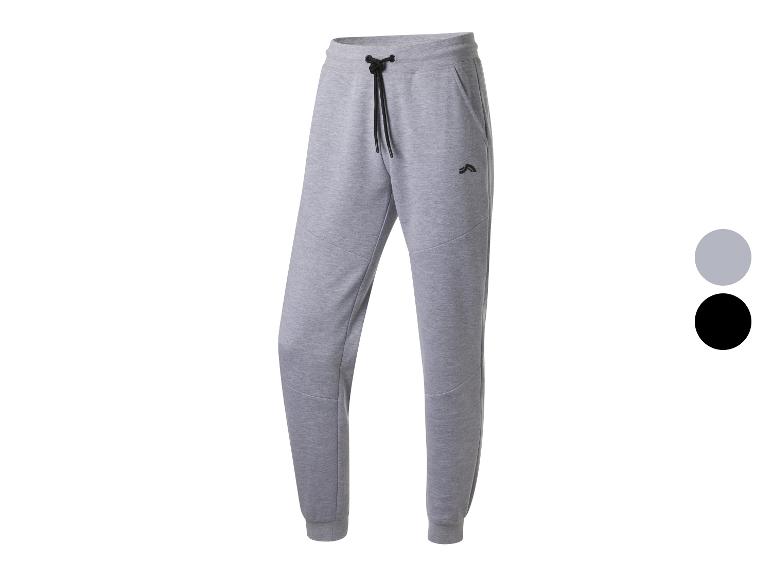 Jogging gris chiné avec cordon de serrage.