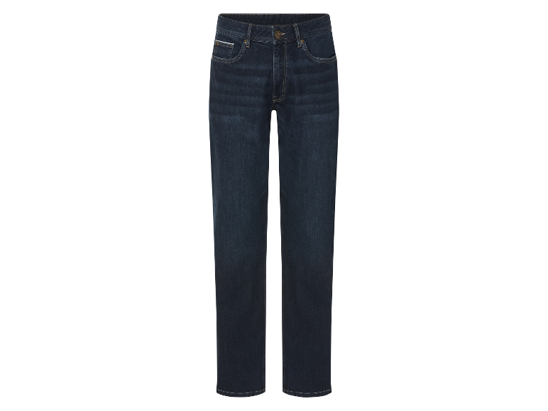 Blauwe jeans.