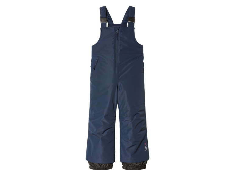 Donkerblauwe ski-overall met bretels