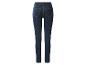 Jean skinny femme bleu foncé avec poches arrière, vue de dos.