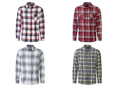 LIVERGY® Chemise à carreaux en flanelle chaude