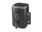 Zwarte dubbele airfryer met digitaal display dat 150°C en 180 minuten weergeeft.