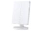 Miroir cosmétique blanc avec éclairage LED et trois surfaces de miroir