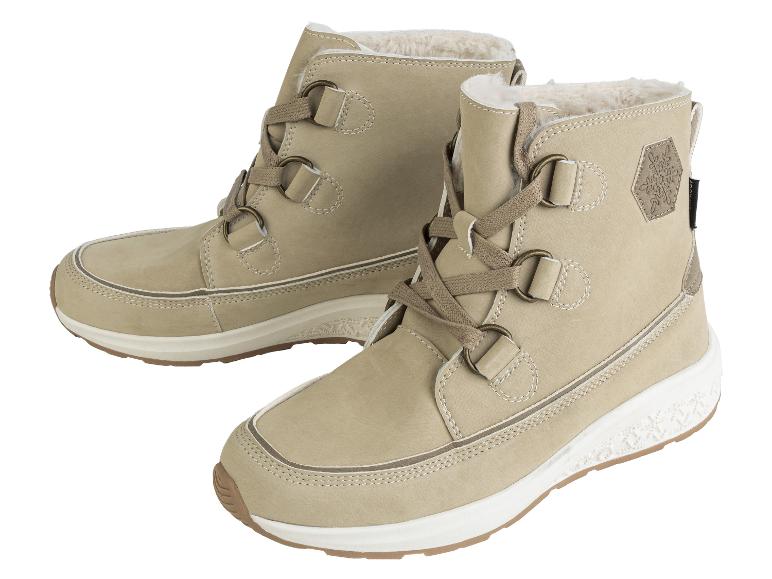 Beige winterlaarzen met veters