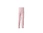 Legging bébé côtelé rose clair avec bords ondulés.
