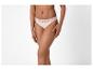 Culotte femme couleur chair avec dentelle, sur fond blanc.