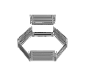 Ensemble de panneaux hexagonaux noirs pour bac de jardin.