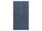 Blauwe rechthoekige handdoek met een diagonale gestreepte textuur.