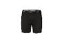 Caleçon boxer noir avec une ceinture élastique à motif gris.