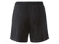 Zwarte badstof shorts met elastische tailleband.