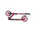 Trottinette rouge pliante pour enfants, roues roses.