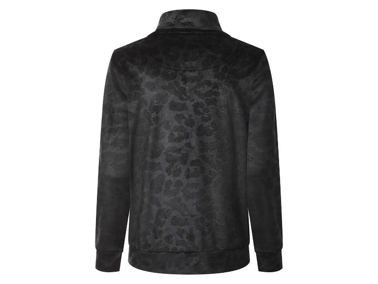 Zwart trainingsjack met luipaardprint