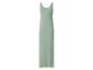 Longue robe à bretelles vert menthe.