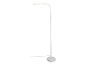 Witte staande lamp met geïntegreerde LED-verlichting.