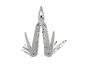 Multitool met mes, zaag, vijl en andere gereedschappen.