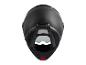 Un casque de moto noir Ultimate, vu de derrière.