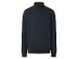 Sweat-shirt homme bleu marine avec col montant et fermeture éclair courte