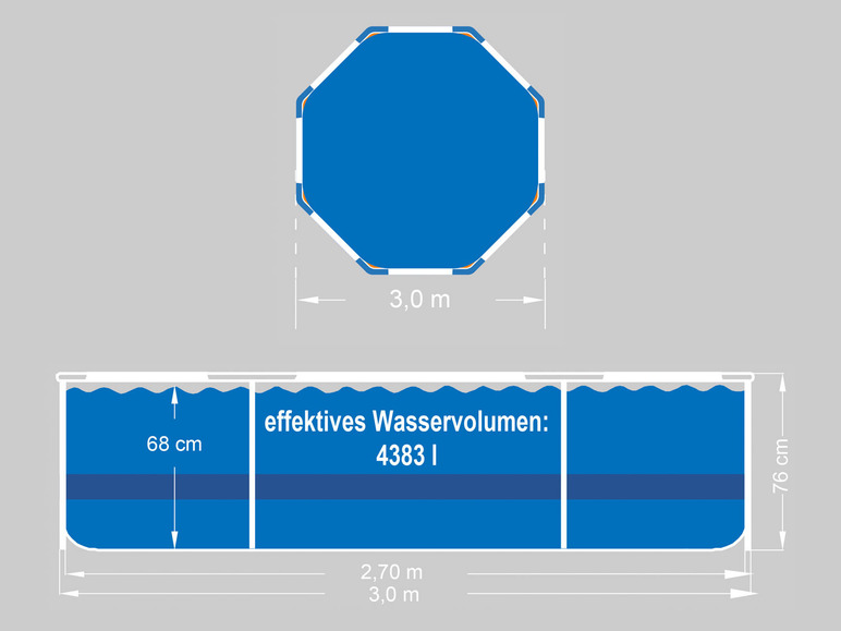 Ga naar volledige schermweergave: CRIVIT Zwembad »Metal Frame Pool«, Ø 300 x 76 cm - afbeelding 7