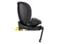 Zwart babyautostoeltje met ISOFIX-basis en steunpoot.