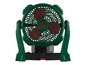 Un ventilateur portable Bosch vert et rouge.