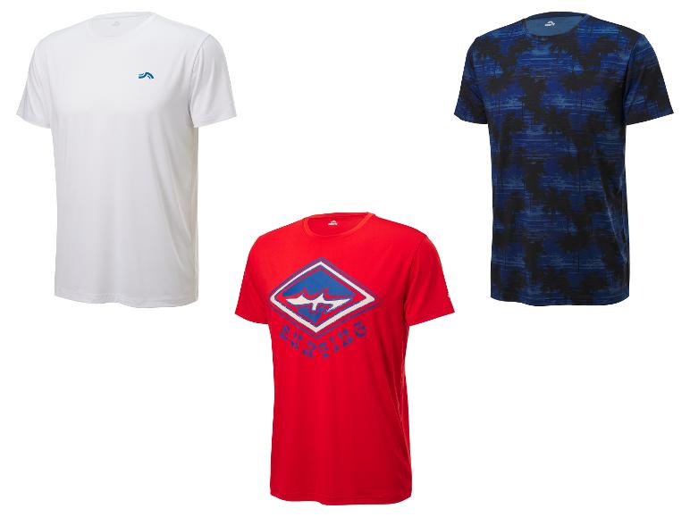 T-shirts Craft : blanc, rouge avec imprimé surf, bleu à motif palmiers.