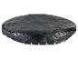 Zwarte beschermhoes voor trampoline.
