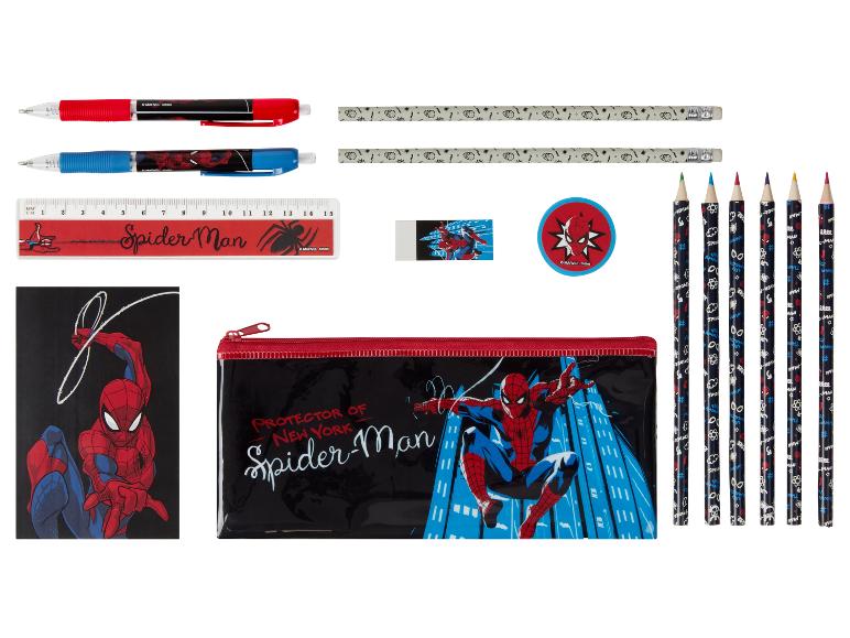 Spider-Man : trousse, stylos, crayons et règle.