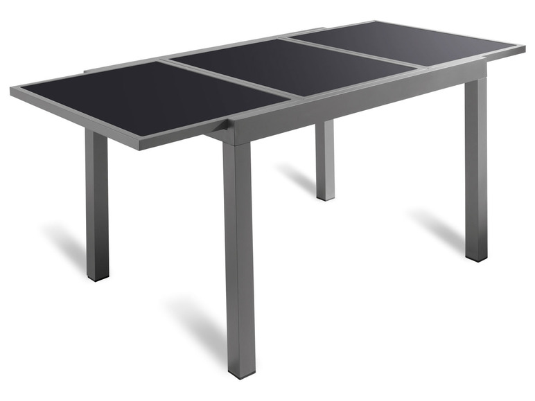 Aller en mode plein écran Set de jardin en aluminium argent/gris avec table extensible et 6 chaises Houston LIVARNO home - Photo 9