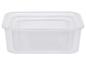 Récipient alimentaire rectangulaire transparent