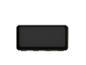 Un plateau rectangulaire noir aux coins arrondis.