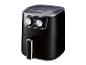Zwarte SilverCrest airfryer met twee bedieningsknoppen en een digitaal display.