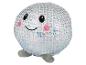 Discobal knuffel met een lachend gezicht en kleine voetjes