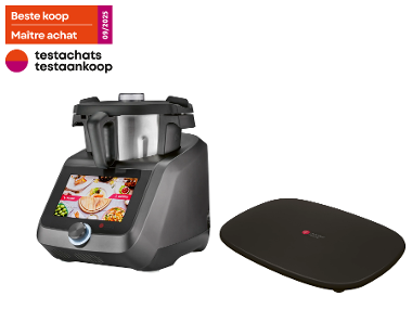 SILVERCREST® Monsieur Cuisine Smart anthracite avec planche coulissante noire