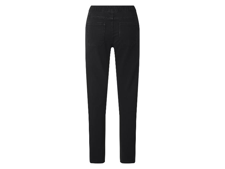 Jean noir femme avec taille élastique