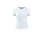 T-shirt blanc à manches courtes pour femme avec texture côtelée
