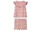 Meisjes set: bloemetjes top en short in roze.