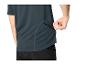 Donkerblauw heren sportshirt met zijzak met rits voor telefoon.