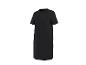Robe t-shirt noire à manches courtes pour femme