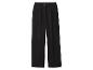 Pantalon noir plissé à jambes larges avec une fermeture à un bouton