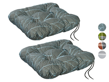 LIVARNO home Set de 2 coussins pour chaise de jardin, 40 x 43 cm