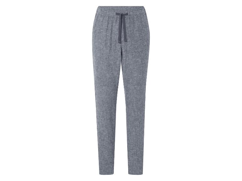 Grijze linnen broek, casual stijl.