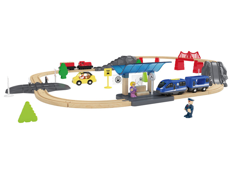 Ga naar volledige schermweergave: Playtive Houten spoorweg jungle of passagierstrein - afbeelding 13