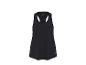 Débardeur de sport noir pour femme avec encolure ronde.