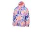 Veste florale colorée avec fermeture éclair et capuche