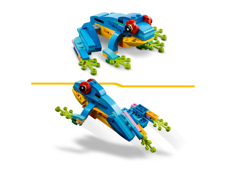 Ensemble Lego Creator 3 en 1 avec une grenouille, un lézard ou un serpent.