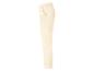 Beige damesbroek met zakken, zijaanzicht