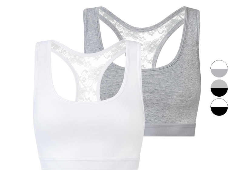 Aller en mode plein écran esmara® Set de 2 brassières en un mélange de coton - Photo 1