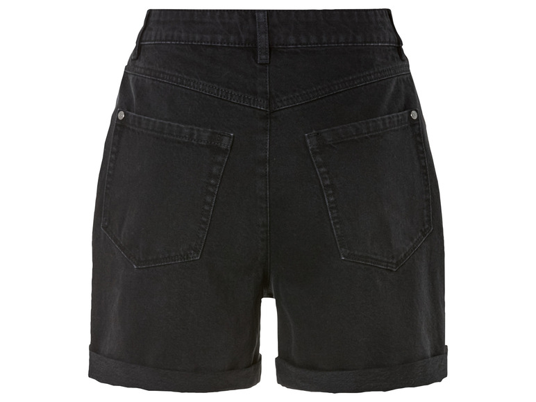 Zwarte denim shorts met hoge taille.