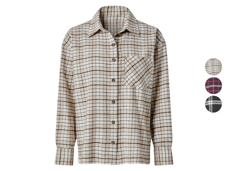 Chemise à carreaux avec poche poitrine, disponible en beige, bordeaux et noir