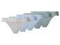 Multipack kanten strings in pastelkleuren: beige, blauw en groen.